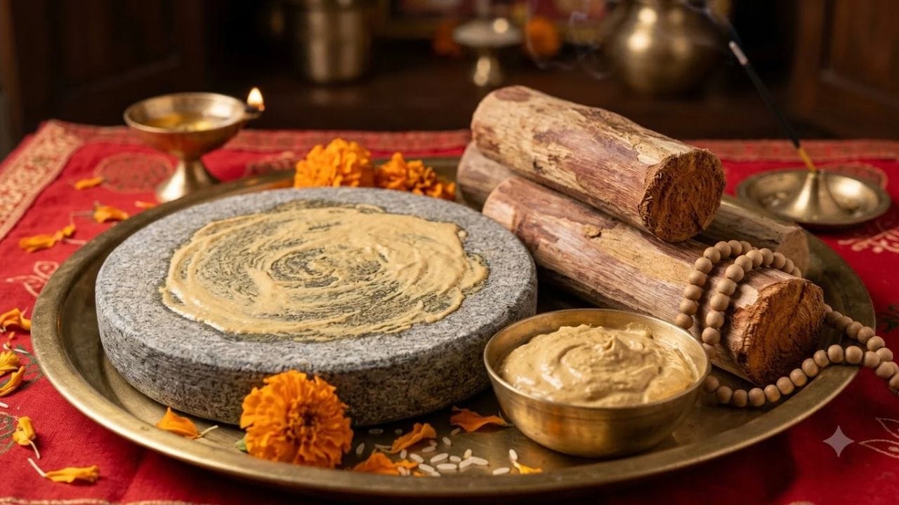 चंदन का उपयोग कई तरह से किया जाता है। चंदन को मन को शांत करने और पूजा-अर्चना के आध्यात्मिक प्रभाव को बढ़ाने वाला माना जाता है। पूजा में इसके उपयोग से लेकर सिर पर तिलक लगाने तक... चंदन के उपयोग के पीछे क्या कारण और लाभ हैं?