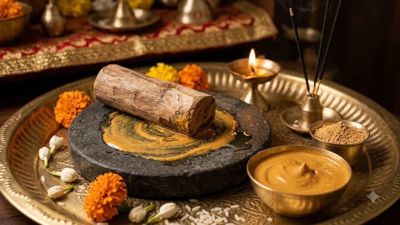 हिंदू धर्म में सिर पर तिलक लगाने की परंपरा बहुत पुरानी है। चंदन का तिलक विशेष रूप से शांति और शीतलता का प्रतीक है। ऐसा माना जाता है कि पूजा या मंत्रोच्चार के बाद चंदन का तिलक लगाने से मन एकाग्र रहता है और नकारात्मक विचारों से दूर रहता है। चंदन की सुगंध मन को शांत करती है, जिससे तनाव और मानसिक थकान कम होती है।